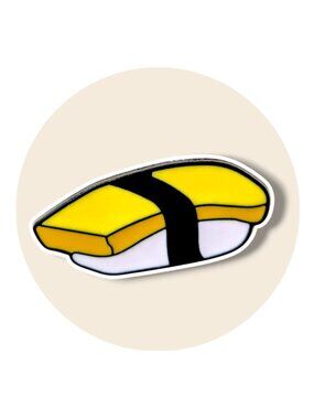 Food Enamel Tiny Pin: Tamagoyaki Sashimi Sushi